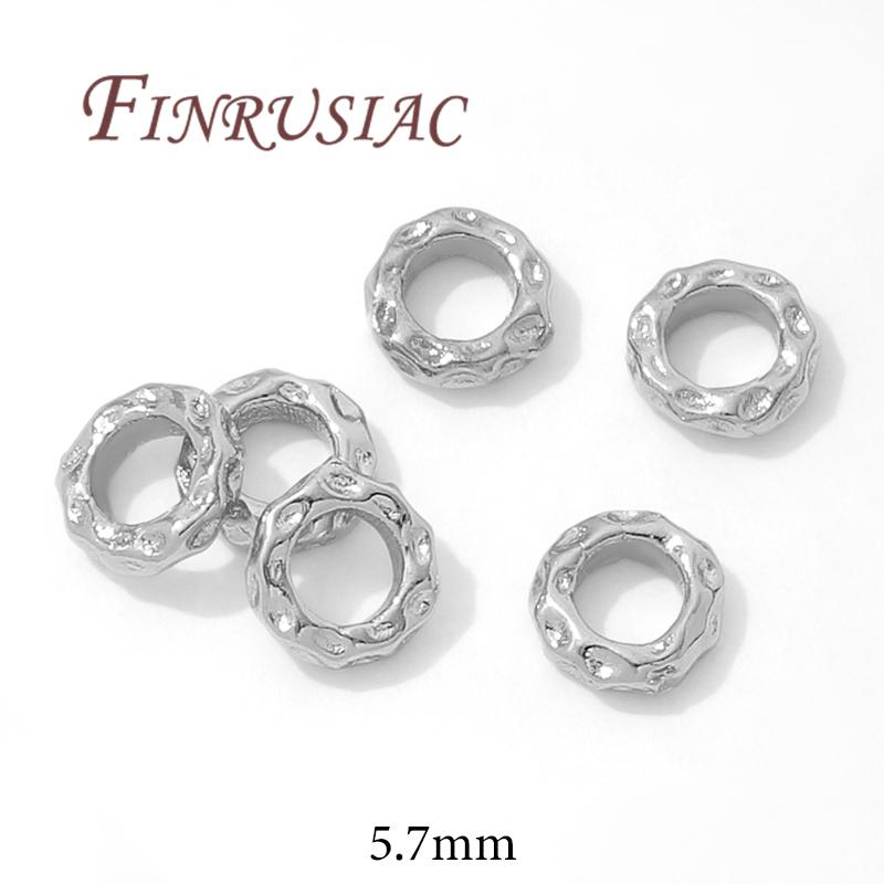 Separators For Bracelets 18K Gold Plated 5.7mm 7.7mm Spacer Bead Jewelry Accessories,Beads Separators,Metal Beads,DIY Findings