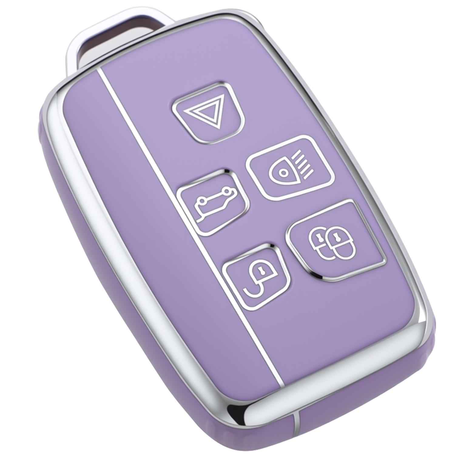 

Compatible with Land Rover Range Rover Car Key Case, Key Fob Cover for Sport Evoque LR4 LR2 Jaguar XJ XF XK F-Type F-PACE XE