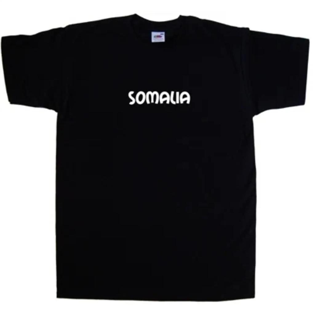 Somalia Text T Shirt Vintage Breathable Stylish Unisex Streetwear Fashion Stretched Graphic Soft Slightly Homme