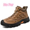 Fashion Handmade Men Hiking Shoes Genuine Leather Mens Walking Shoes All-match Men's Basic Boots Outdoor Men Winter Plush Snow Boots