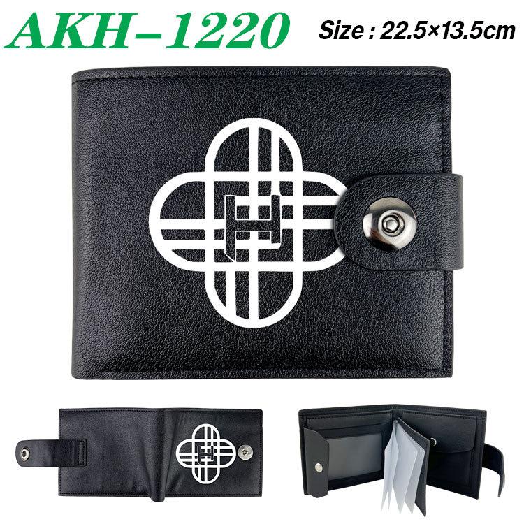 K-Pop Demon Hunters Wallet Black Soft Leather Snap Closure with Zipper Coin Pocket 1pcs