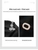 High-End Round Neck Studded Ruffle Sleeve Waist-Cinching Dress for Women - Summer Fashion