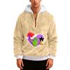 Men's  Plush  Half  Zipper  Hooded Hood  Hoodie