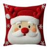 Santa Claus Christmas Throw Pillow Cover 2D Printed Plush Pillow Cover Pillowcase  Home Decoration