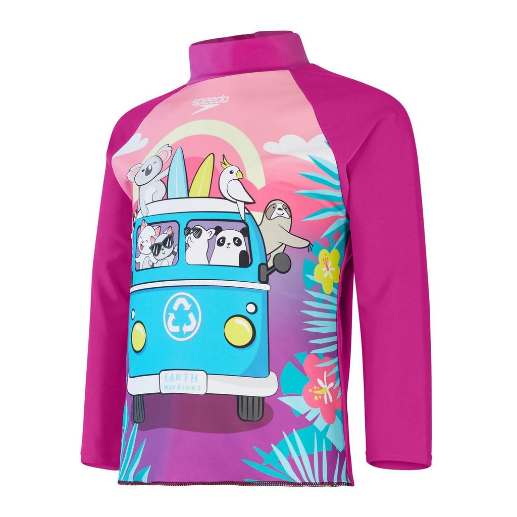 Speedo Girls Long-Sleeved Rash Top