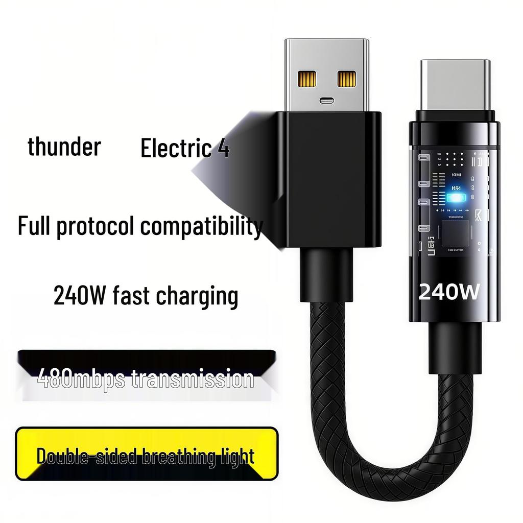 240-W-Superschnellladekabel mit USB-C-Anschluss für Huawei, Honor, Apple 16, Samsung, Xiaomi 17
