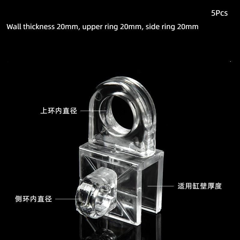 5Pcs Aquarium Fixing Clip Fish Tank Air Mini Water Pipe Clamp Holder Line Tube Oxygen Hose Pump Power Cord Finisher Buckle