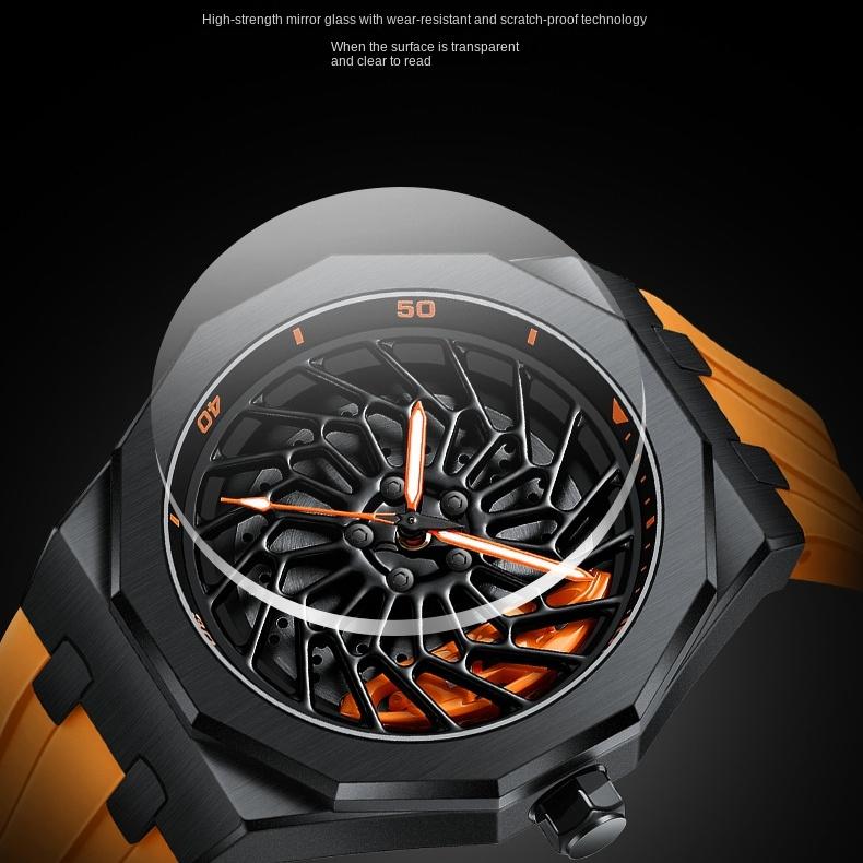 SVJ Wheel Hub Watch Men BWM I8 Modified Theme Ultra Run Luminous Quartz Hydraulic
