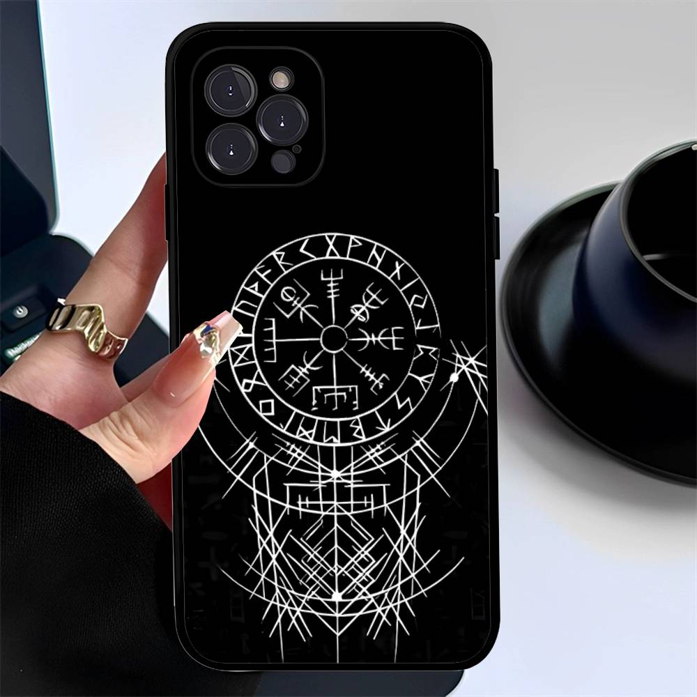 V-Viking Logo V-Vegvisir Pouzdro na telefon Pro IPhone 17 Pro Max Air Zadní kryt 16 15 14 13 12 11 Pro Max Pouzdro