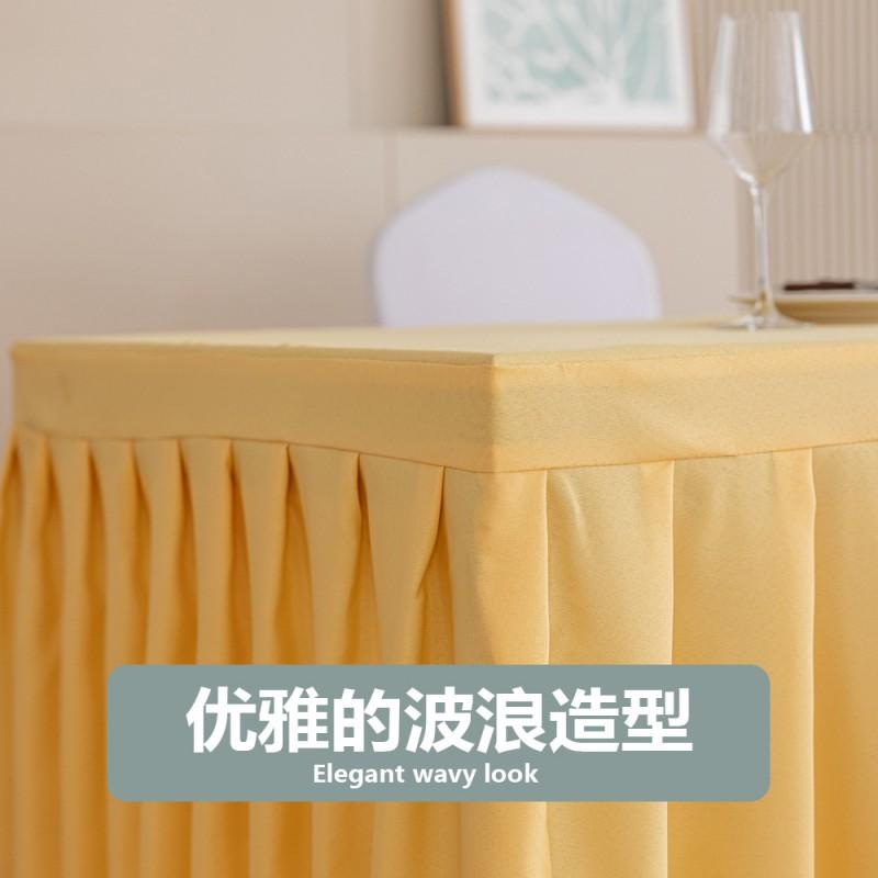 Modern Minimalist Table Skirt Hotel Conference Banquet Rectangular Dining Tables 120-240cm Length