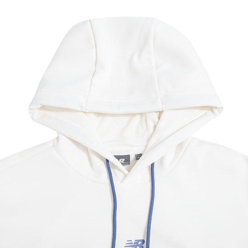 New Balance Sweatshirts Unisex White Hooded Moderate Regular 5CC44623-IV