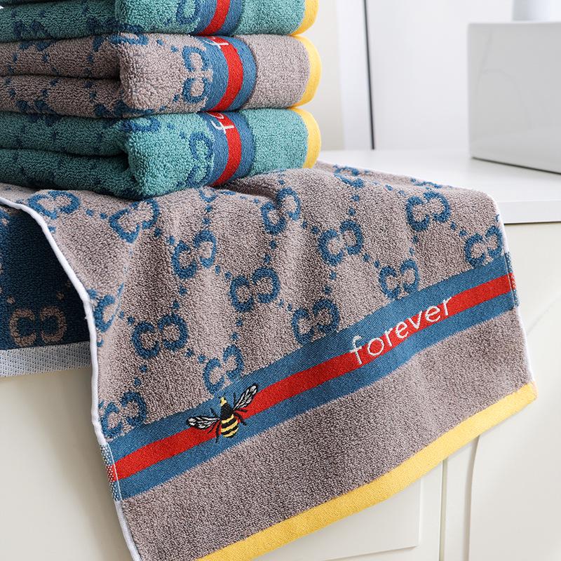 Thickened Jacquard Cotton Little Bee Towels - Absorbent Household Washcloths & Face Cloths