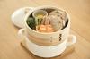 GoodPlus+ Custom-Made Enamel Pot with Steamer, 18cm (Greige, 1 Steamer Tier) GPB-SER18-GG1