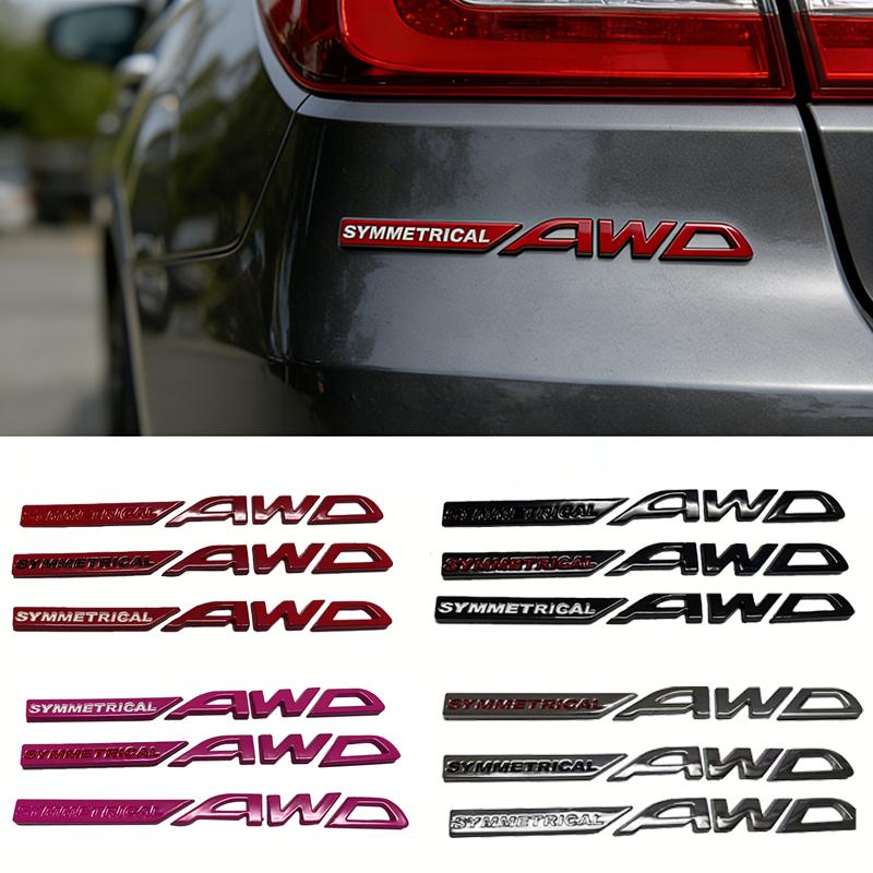 3D Car Side Metal Sticker Rear Trunk Badge Decal Decoration for Subaru SYMMETRICAL AWD Emblem XV WRX BRZ FORESTER IMPREZA LEGACY bb1