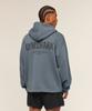 Conditioning Club Washed Zip Through Hoodie Iron Blue A4c3m Ud82