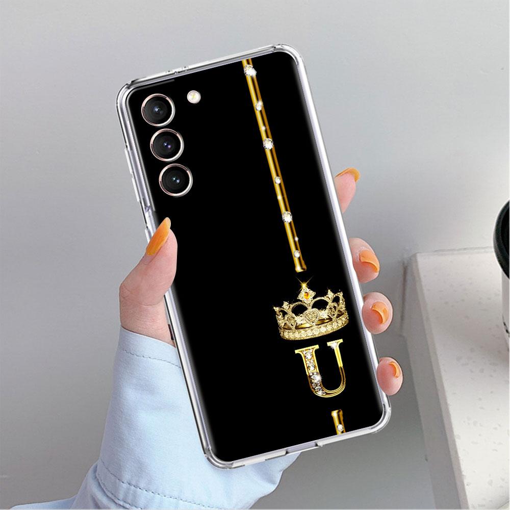 

Прозрачный чехол MRPZ с розовым золотом и 26 буквами для Samsung Galaxy S22 S20 FE S21 S10 S9 Plus Note 20 Ultra 10 Lite из мягкого ТПУ-чехла для телефона Samsung Note 9