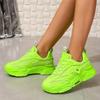 2025 Candy Color Mesh Pop Shoes Women's Thick Bottom Casual Sneakers Hundred Soft Bottom Breathable Running Shoes