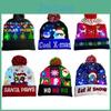 Lovely Hat Christmas Snowman Elk Led Caps New Year Xmas Hairball Home Decorations For Women And Men