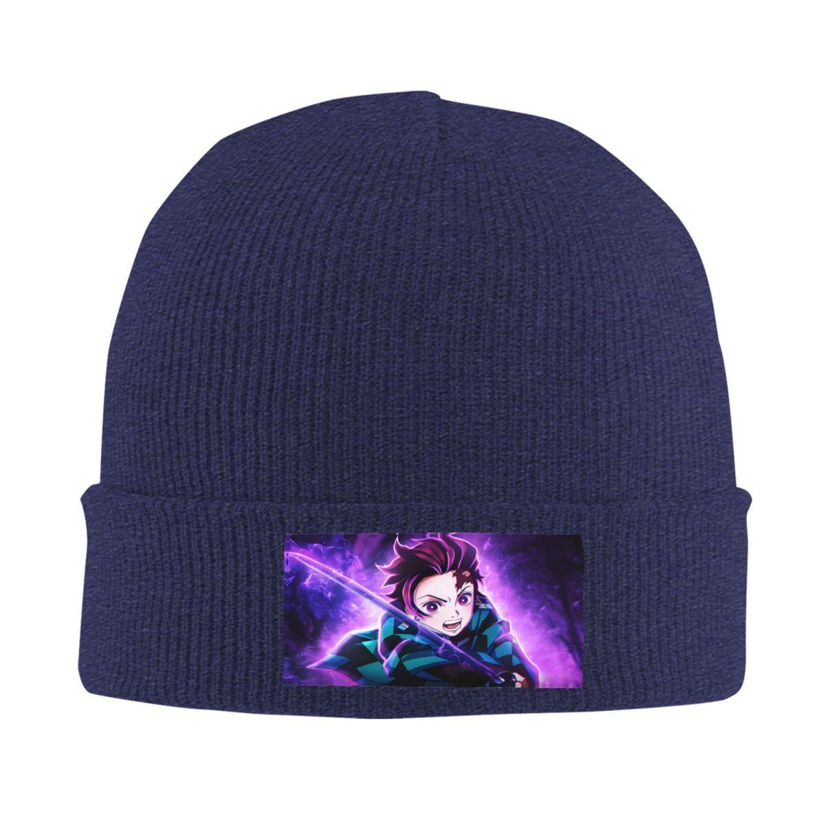 

Demon Slayer Kimetsu No Yaiba Skullies Beanies Caps Unisex Streetwear Winter Warm Knitting Hat Adult Nezuko Anime Bonnet Hats One Size