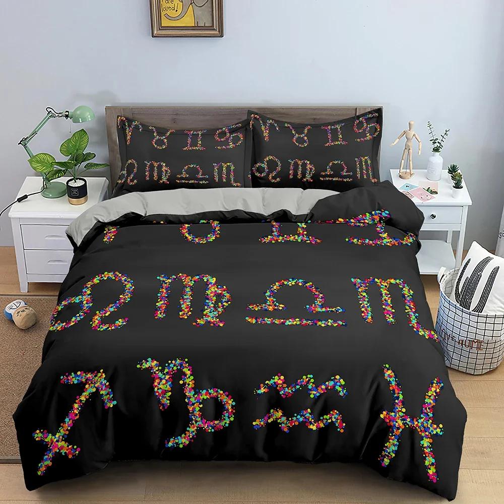 Comforter Psychedelic Constellation Bedding Set For Bedroom Astrological Comforter S Us/Eu/Au Single Double 2/3Pcs