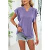 Women's T-shirt Spring and Summer New Fashion V-neck Short-sleeved Loose Top T-shirt