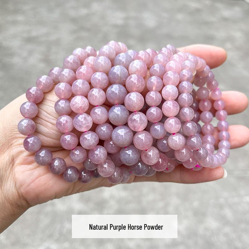 Natural Purple Pink Crystal Bead Bracelet for Women - Versatile Jewelry Gift