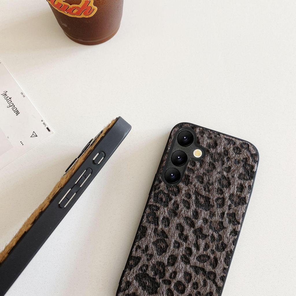 Pluszowe Etui na Telefon z Nadrukiem Pantery, Odporne na Upadki, dla Samsung S24Ultra/S25Edge