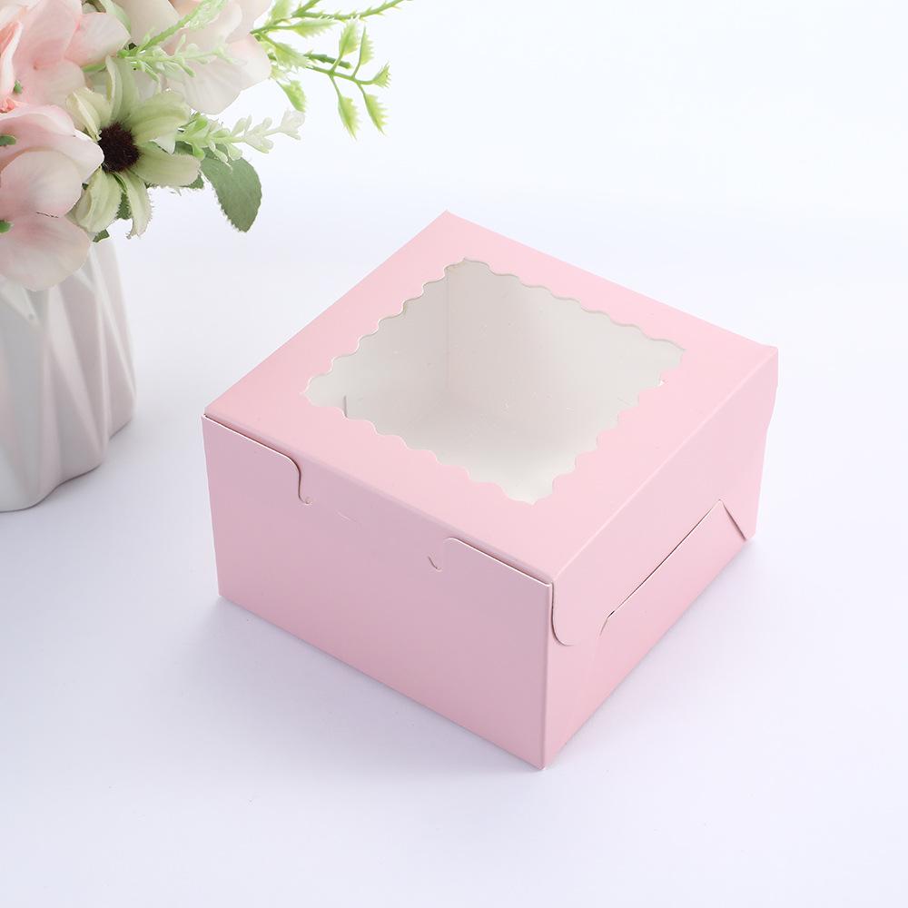 20pcs Kraft Paper Gift Box with Clear Window Square Treat Boxes Party Favor Boxes Gift Packaging Box for Soap Jewelry DIY Paper Box for Birthday