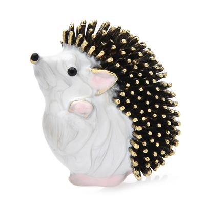 Wuli&baby Emaille Lieblich Große Igel Broschen Für Frauen 3-farbig Laufende Haustiere Tier Party Casaul Brosche Anstecknadel Geschenke