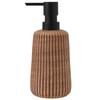 Vintage Keramik Lotionflasche mit vertikalen Streifen - 400 ml Duschgelspender für Hotel oder Zuhause.