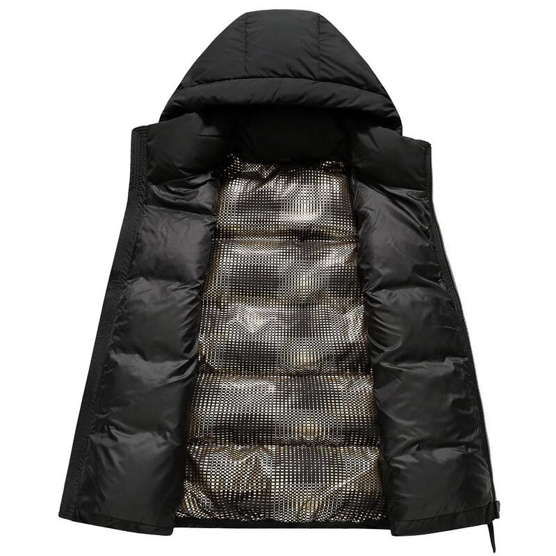 XueZhongFei Men's Winter Hooded Down Vest