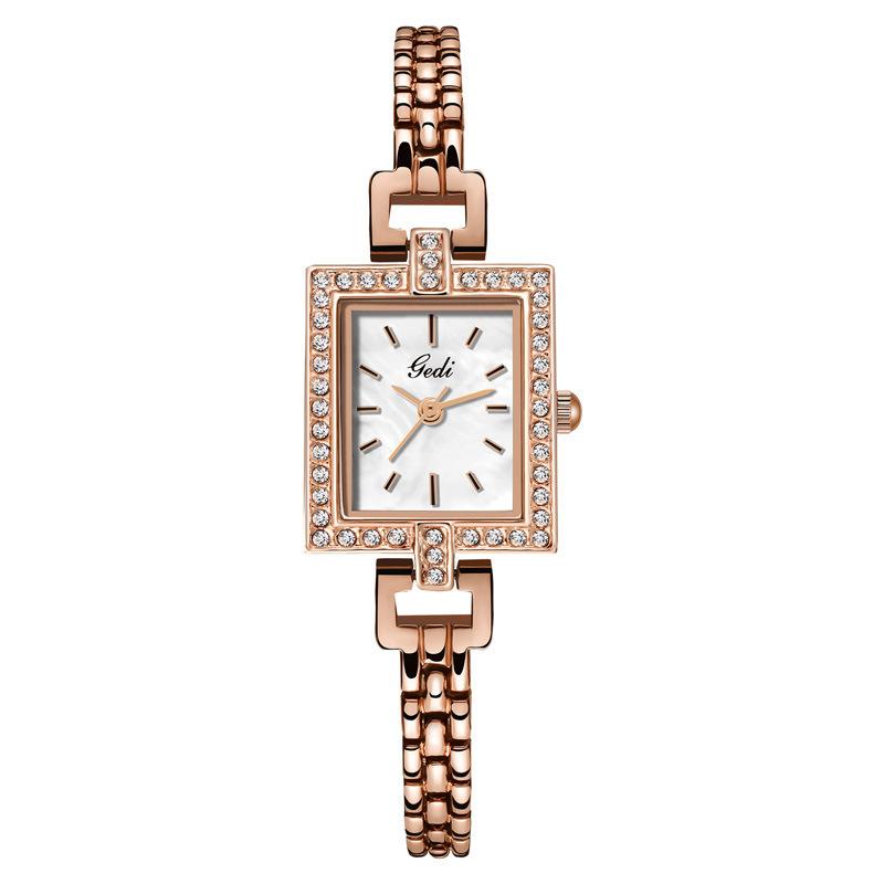 High Value Alloy Bracelet Watch Medieval Small Square Plate Exquisite Quartz Watch Women'S Small Light Luxury Waterproof Watch