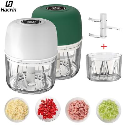 Elektrischer Knoblauchzerkleinerer, tragbarer elektrischer Mini-Zerkleinerer für Gemüse, Knoblauch, Zwiebeln, Fleisch, kabellose elektrische Küchenmaschine, Mini-Zerkleinerer