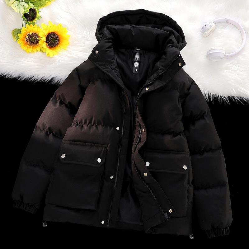 

Autumn and winter trendy brand cotton clothes, new cotton-padded clothes, men s winter jackets, men s short stand-up collar loose bread clothes, men s XXXXL