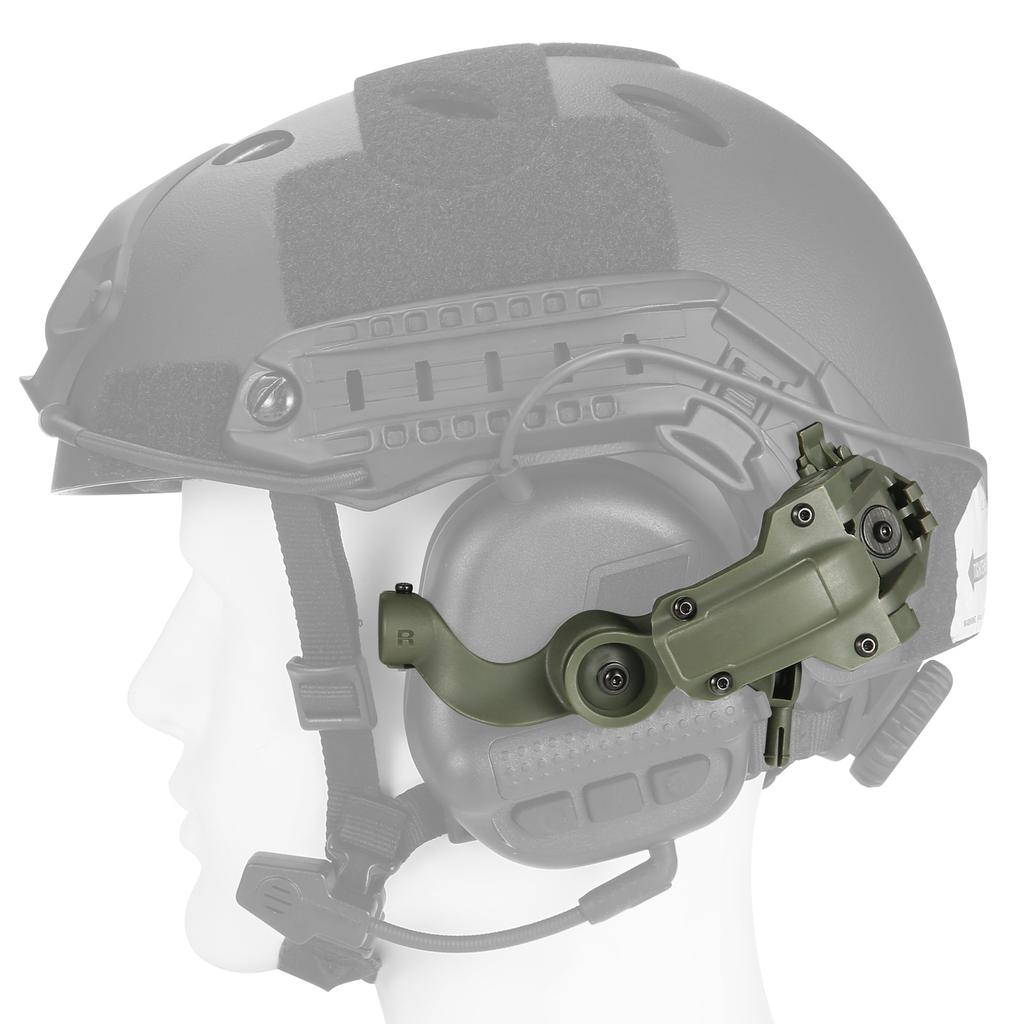 161 Degree Rotating Tactical Headphone Rail Mount for Earmor Headset On Team Wendy, Ops-Core Rapid ACH Helmet Rail