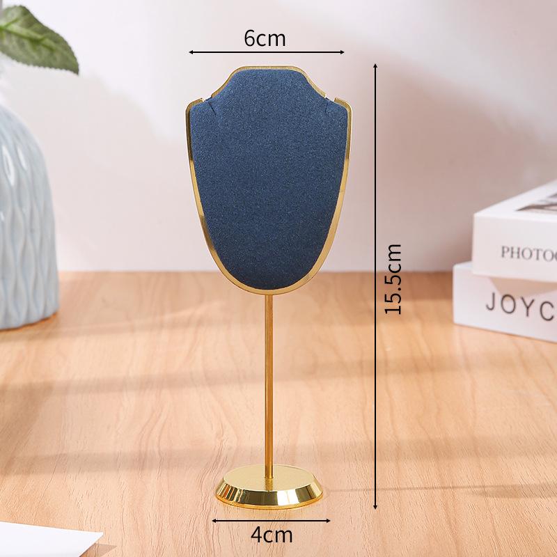 Metal Jewelry Display Stand, Microfiber Velvet Multi-color Display Rack, Jewelry Store Live Stream Pendant Necklace Display Props