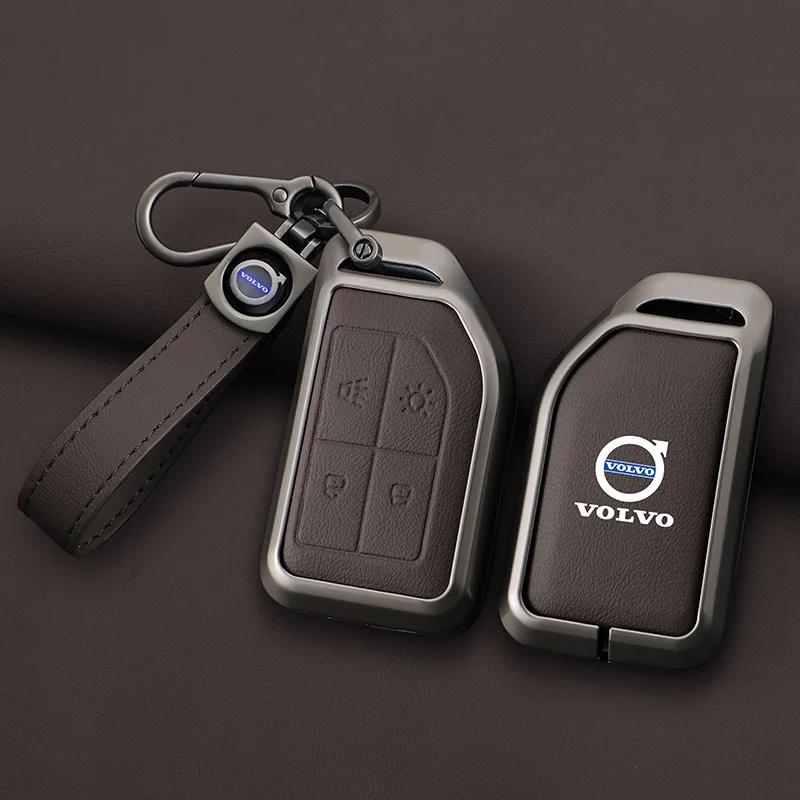 Car Key Fob Cover Zinc Alloy For Volvo XC40 XC60 XC90 S60 S90 V50 V70 V60 Full Protection Anti-Scratch Auto Key Case Accessories