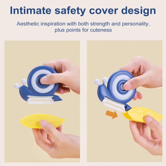 2 stk Keramisk skreller Sneglepotetskreller med sklisikkert håndtak Frukt- og grønnsaksskreller for barn, voksne, kjøkkenverktøy