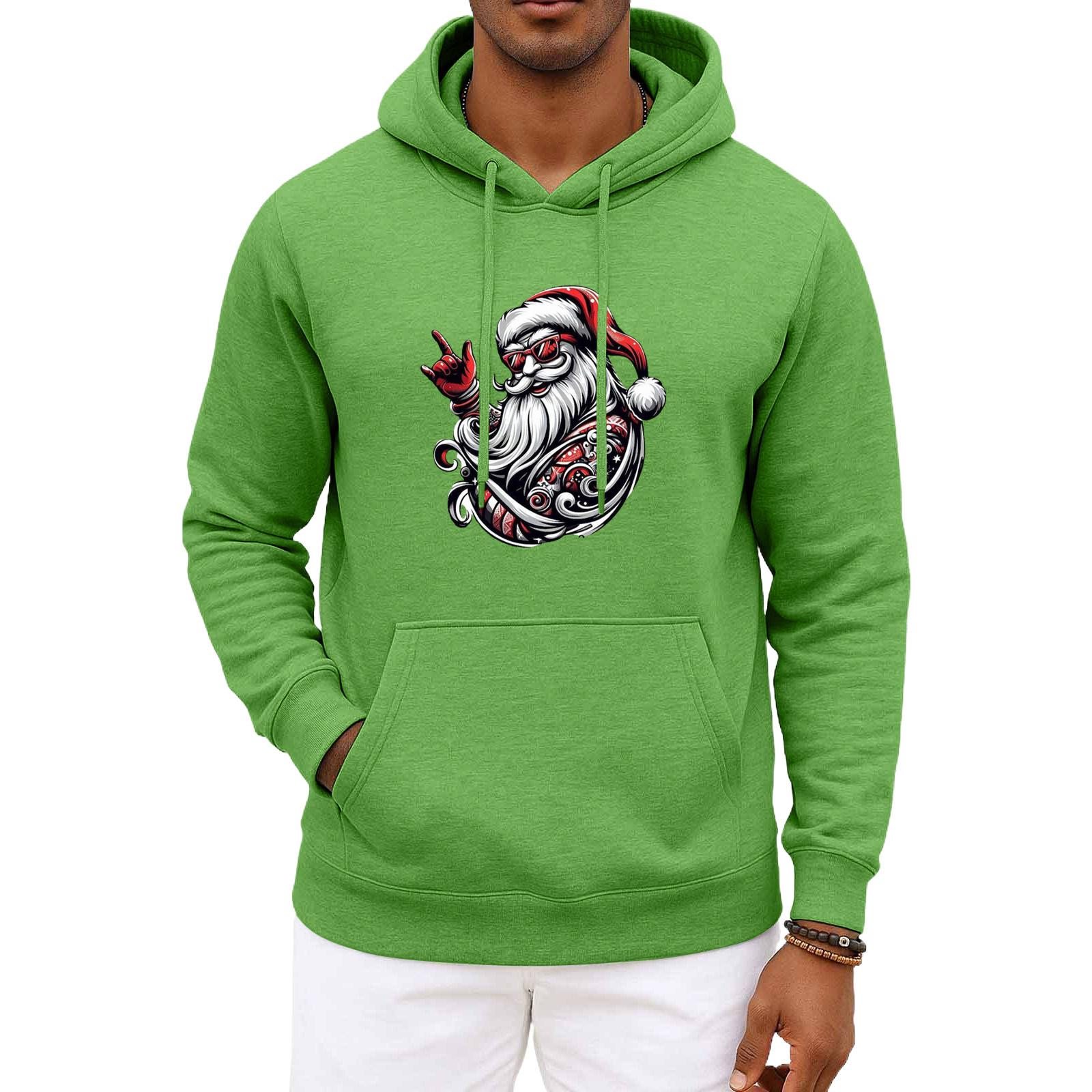 

Men s And Women s Christmas Hooded Hood Long Sleeves Hoodie XXL зелёный