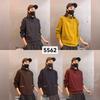 2025 Winter Velvet Color Block High Neck Warm Hoodie with Double Pockets for Women
