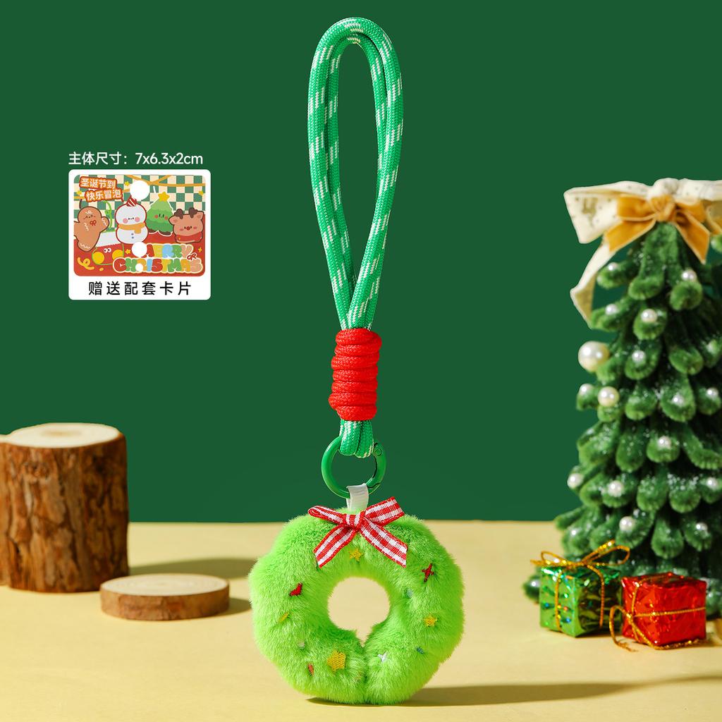 Authentic Christmas Gift Plush Toy Figurine Keychain Schoolbag Pendant Cute Santa Claus Figurine Gift