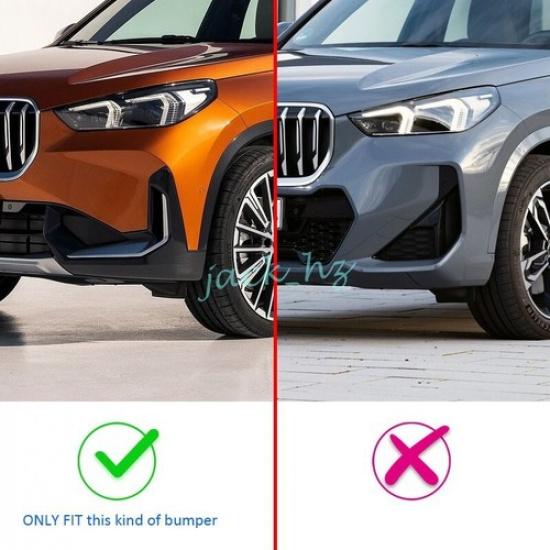 Front + Rear Bumper Molding Trims Stylish For BMW X1 iX1 -2025 Glossy Black