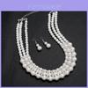 Pearl Geometric Handmade Necklace With Alloy Pendant For Women Summer Fashion Jewelry Set