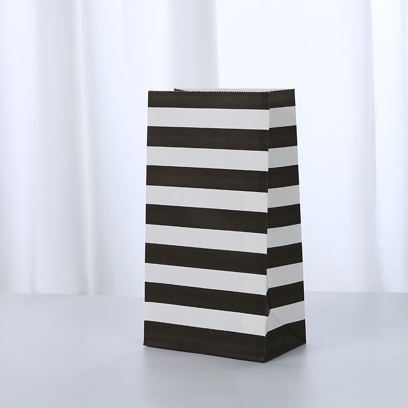 Spot Rainbow Striped Candy Bag - Colorful Party Decoration Gift Bag for Baking, Handleless Kraft Paper