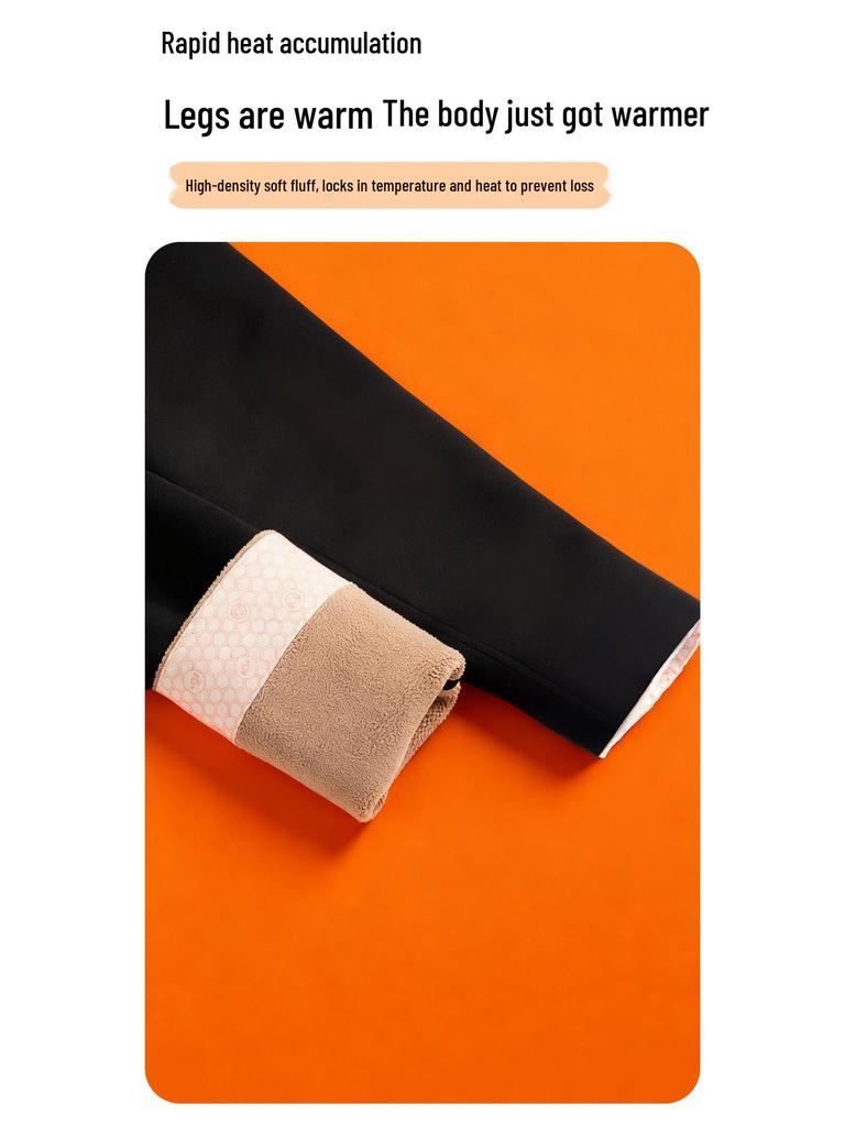 Women's Extra Thick Fleece-Lined High Waist Yoga Pants - 800g Cotton, Warm, Extra Long Winter Base Layer (2025)