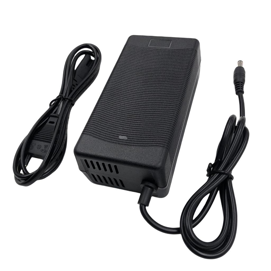58.8V 2A Charger with GX16-3 Pin DC5.5 XLR Plug, Power Adapter for 52V Li-ion Battery Input 100-240V