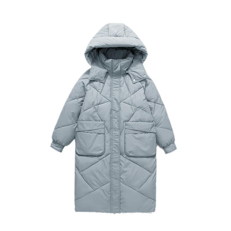 Women's Mid-length Coat 2026 Winter Korean Style Loose Cotton Jacket Solid Color Large Size Coat Outdoor Warm And Windproof