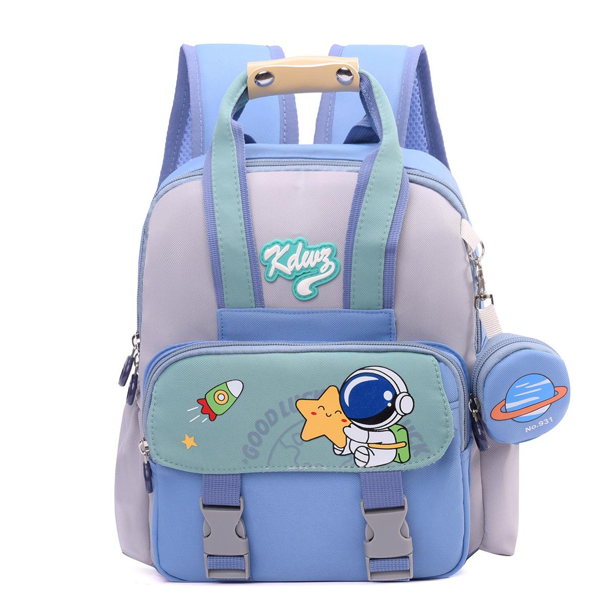 

New cartoon cute children s backpack lightweight weight weight reduction boys and girls school bag casual trend backpack синій