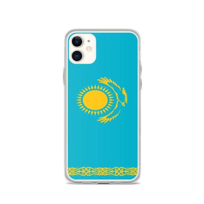 Coque iPhone - Multicolore - Drapeau Kazakhstan - Souple - Silicone - Compatible iPhone 11