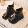 Children Fashion Boots Girls Leather Short Boots Retro Kids Ankle Boots with Bear Doll Anti-Slippery Spring  Autumn 2024 New